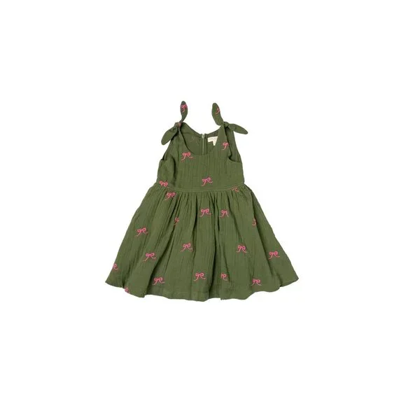 Pink Chicken - Taylor Dress - Olive Bows - Picture 2 of 4